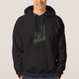 Sudadera Camuflaje Bandera Estadounidense Canoa Paddling De