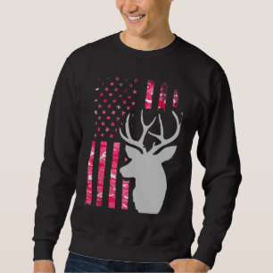 Sudadera Camuflaje De Bandera Americana Rosa Camo Caza De P