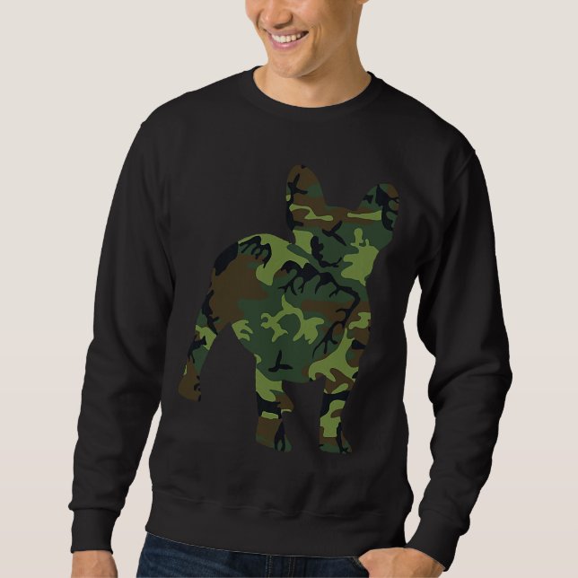 Sudadera Camuflaje de Bulldog francés Perro Camo 31 (Anverso)