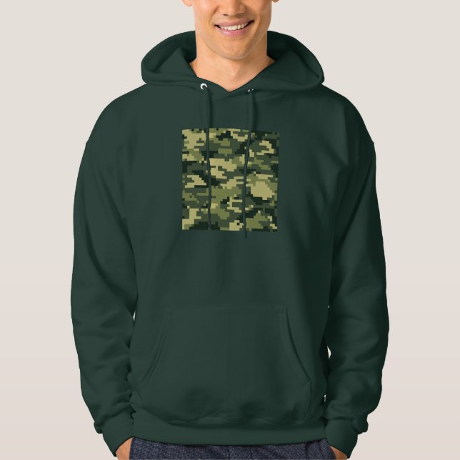 Sudadera Camuflaje de madera digital Pixel de 8 bits / Camo (Anverso)
