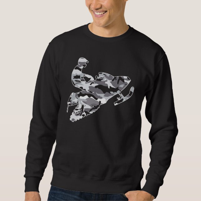 Sudadera Camuflaje gris Snowmobiler (Anverso)