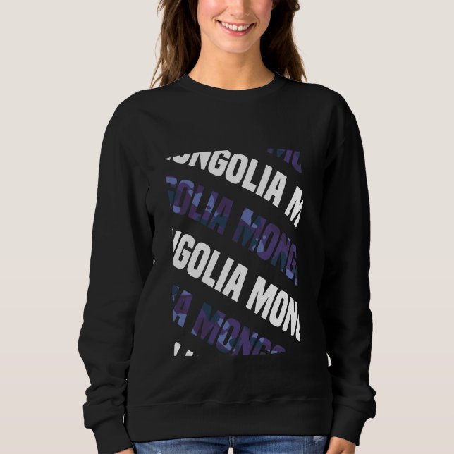 Sudadera Camuflaje púrpura del patrón de camo de Mongolia (Anverso)