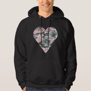 Sudadera Camuflaje rosa y gris, militar, ejército