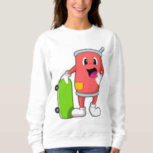 Sudadera Can as Skater con Skateboard