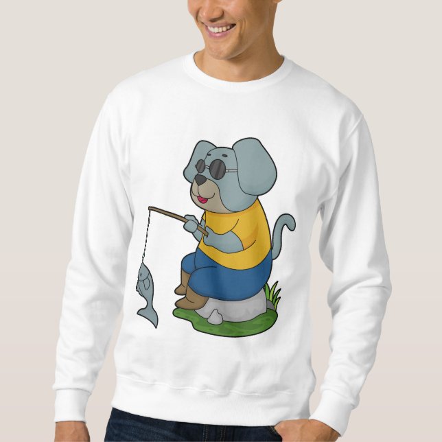 Sudadera Caña de pescar peces (Anverso)