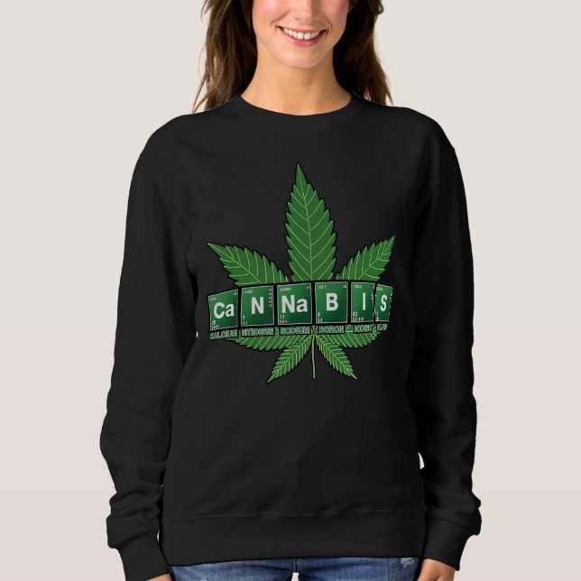 Sudadera Canabis Weed Periódica (Anverso)