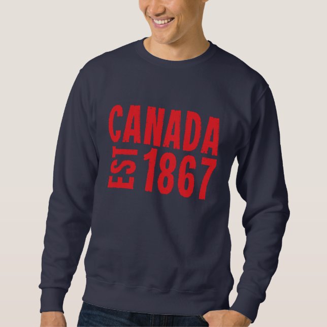 Sudadera Canadá: 1867 Aniversario 150 Años (Anverso)