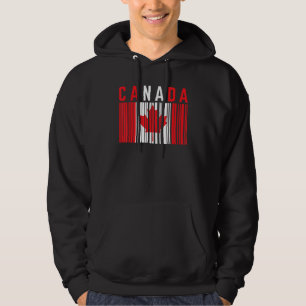 Sudadera Canadá Código de barras Maple Leaf Canada Flag Pri