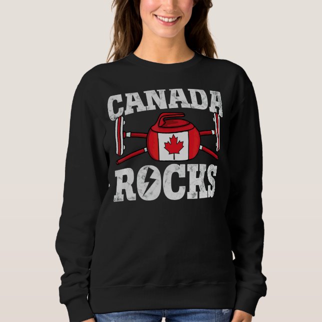 Sudadera Canadá Curling Broom Wince Sports Canadian Fl (Anverso)
