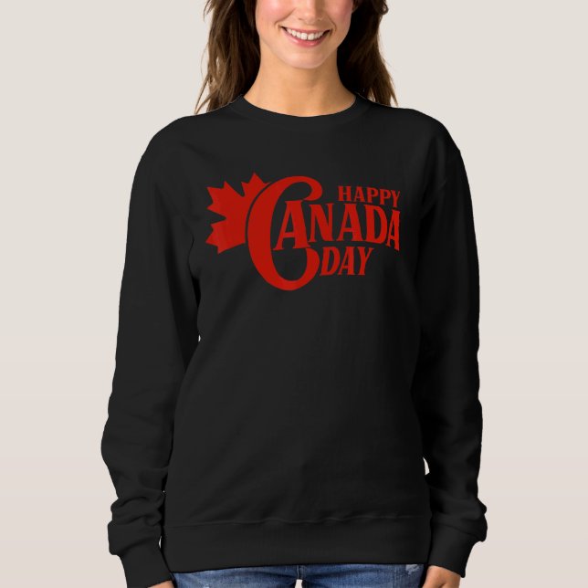 Sudadera Canadá: Día de la Bandera Maple Leaf Canadá Feliz  (Anverso)