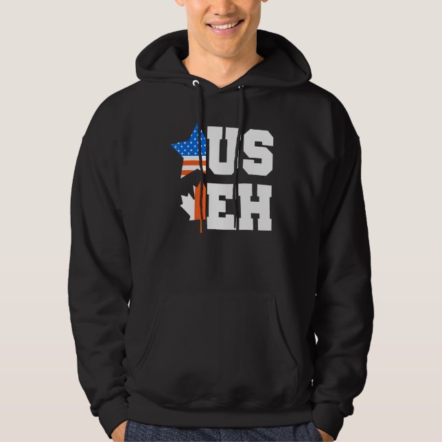 Sudadera Canadá Día Usa Canad Bandera Canadiense Canadiense (Anverso)