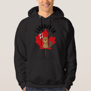Sudadera Canadá Eh castor Bandera de hojas de arce Feliz Ca