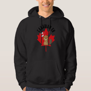 Sudadera Canadá Eh castor Bandera de hojas de arce Feliz Ca