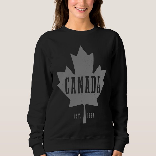 Sudadera Canada Est 1867 Maple Leaf Canadian Flag Pride Roo (Anverso)