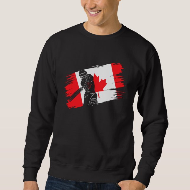 Sudadera Canada Flag Canada Cricket Fan Player Coach Umpire (Anverso)