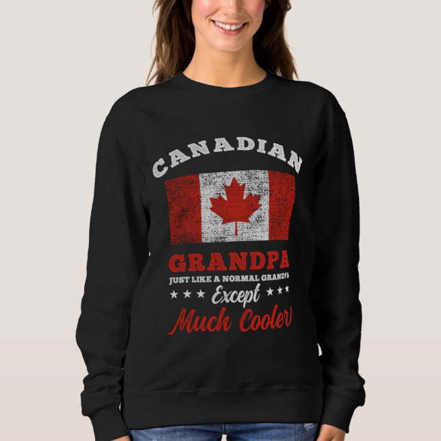 Sudadera Canada Flag Canadian Grandpa Fathers Day (Anverso)