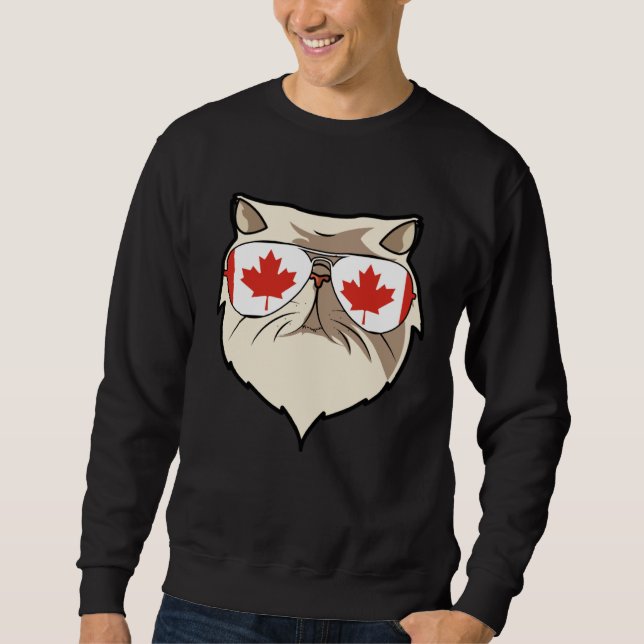 Sudadera Canada Flag Canadian Persian Cat Sunglasses (Anverso)