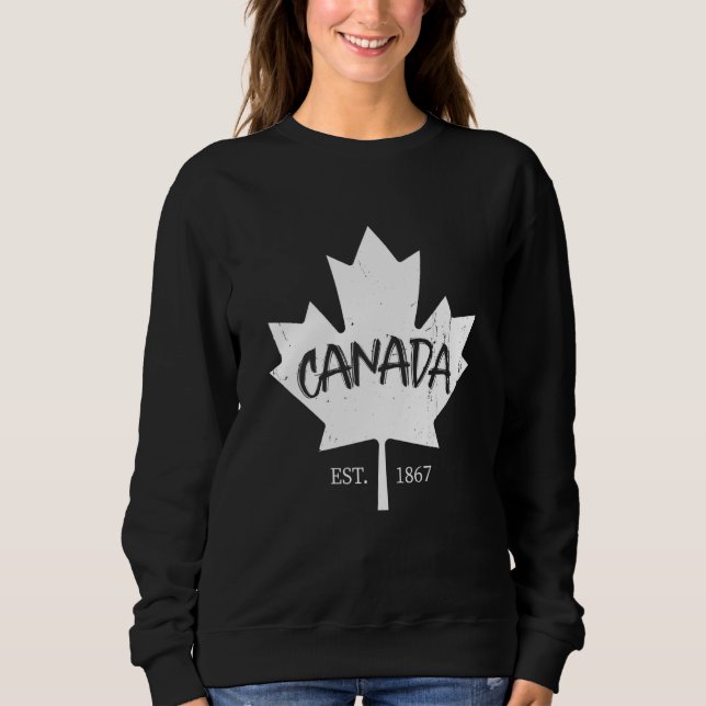 Sudadera Canada Flag Maple Leaf Canadian Patriot Ice Hockey (Anverso)