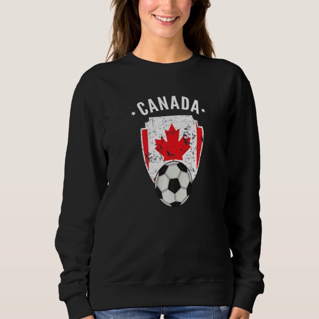 Sudadera Canadá: Fútbol Bandera de Canadá Orgullo canadiens (Anverso)