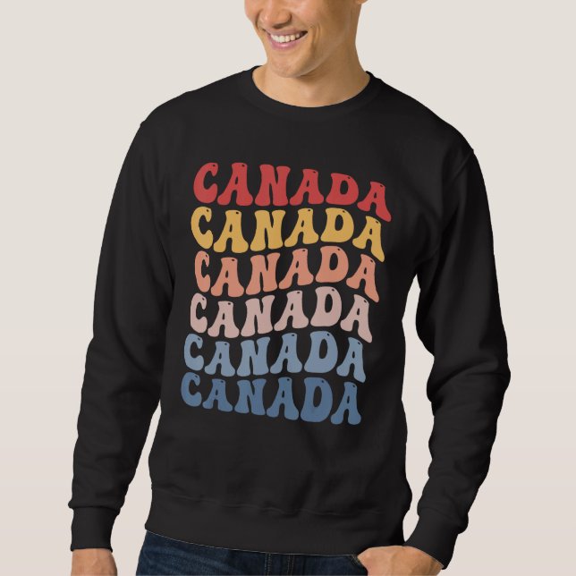 Sudadera Canada Groovy Retro Canadian (Anverso)