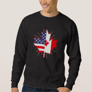 Sudadera Canadá Hoja De Maple Usa Bandera Canadá Día De Los