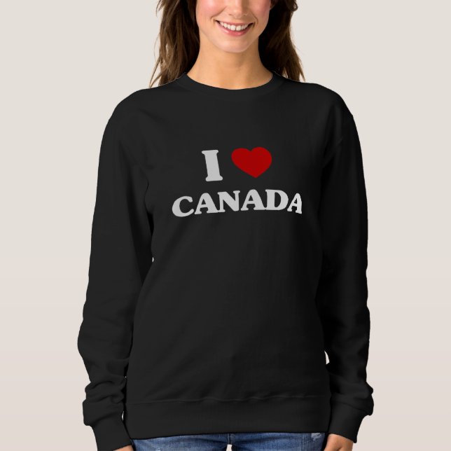 Sudadera Canada I Heart Canada Souvenir I Love Canada (Anverso)