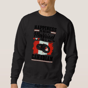 Sudadera Canadá La felicidad canadiense es estar casado con