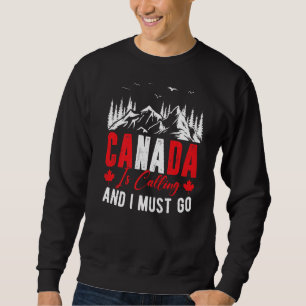 Sudadera Canadá llama y debo ir a la hoja de arce canadiens