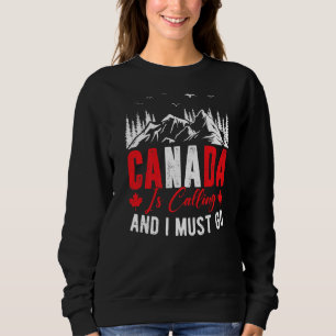 Sudadera Canadá llama y debo ir a la hoja de arce canadiens