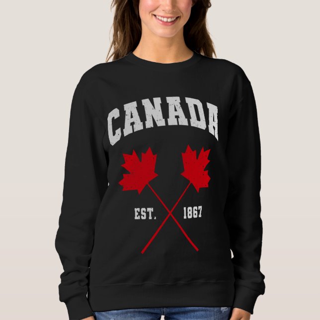Sudadera Canadá Maple Leaf Canada Est. 1867 (Anverso)