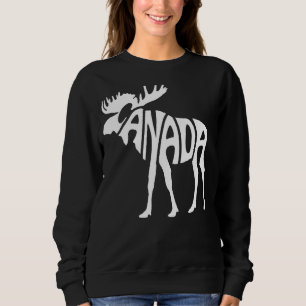 Sudadera Canadá Moose Red White Orgullo Canadá Día de Canad