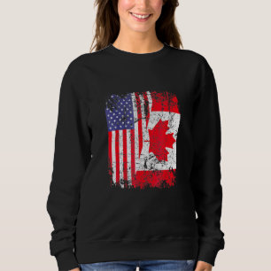 Sudadera Canadá Roots Media Bandera Americana Canadá