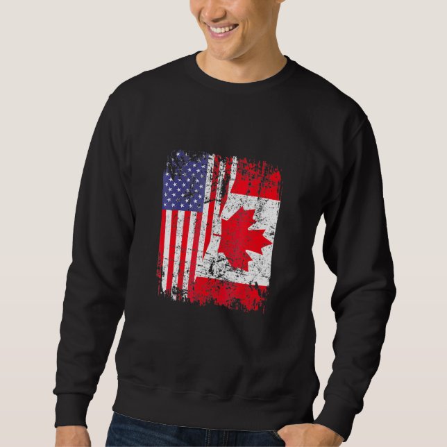 Sudadera Canadá Roots Media Bandera Americana Canadá (Anverso)