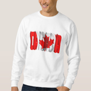 Sudadera CANADÁ Texto de la bandera canadiense