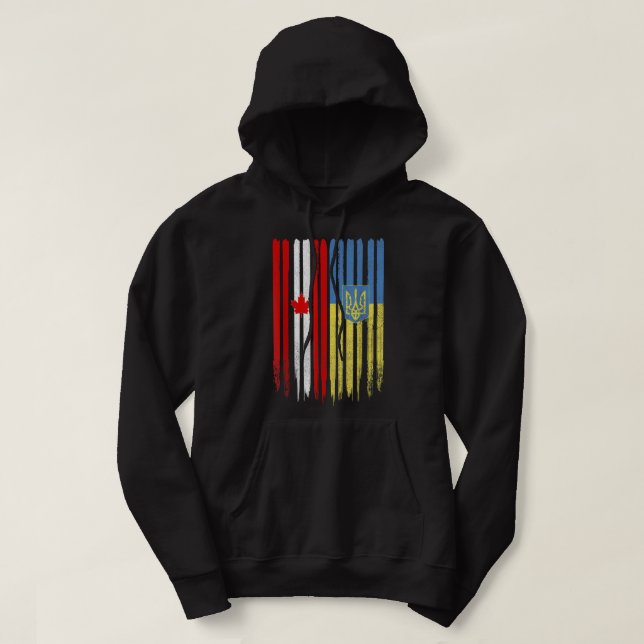 Sudadera Canadá Ucrania Bandera canadiense (Diseño del anverso)