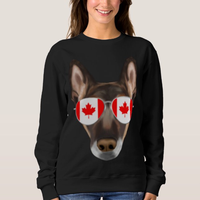 Sudadera Canadian Flag Belgian Malinoi Dog Canada Pocket (Anverso)