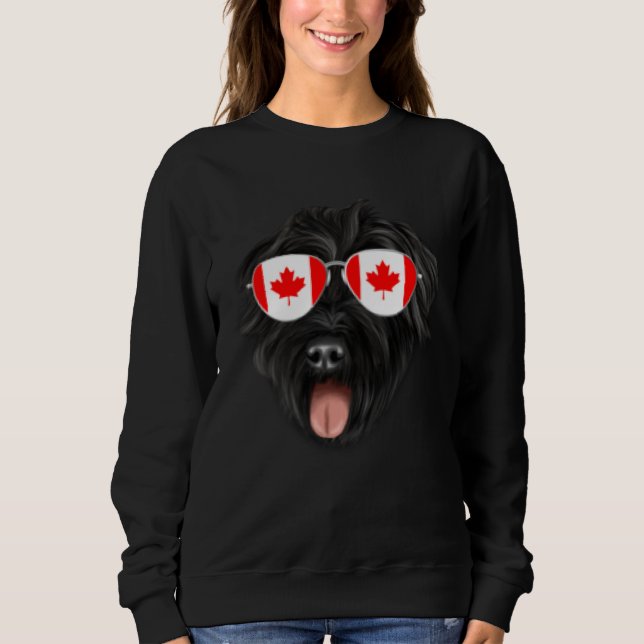 Sudadera Canadian Flag Bouvier des Flandres Dog Canada Pock (Anverso)