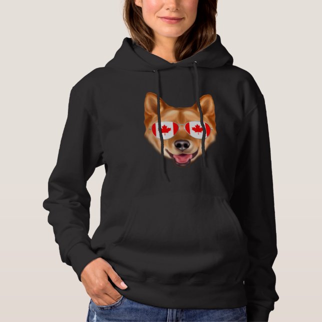 Sudadera Canadian Flag Finnish Spitz Dog Canada Pocket (Anverso)