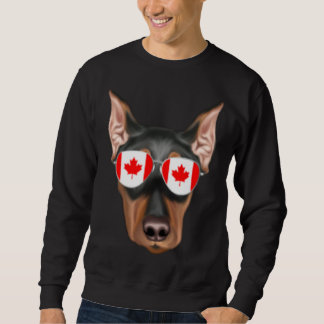 Sudadera Canadian Flag German Pinscher Dog Canada Pocket