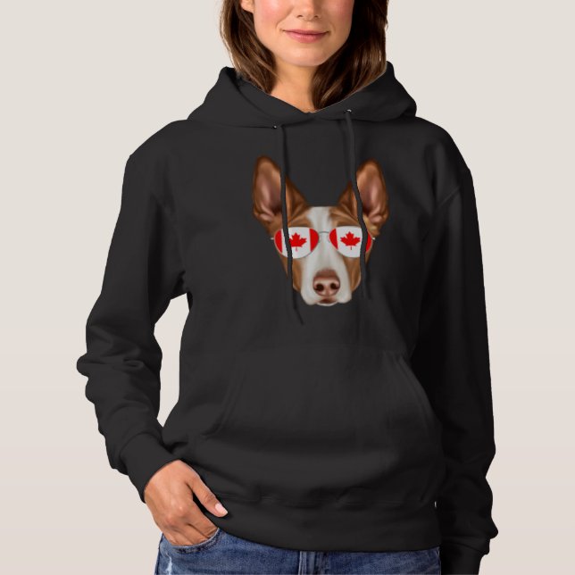 Sudadera Canadian Flag Ibizan Hound Dog Canada Pocket (Anverso)