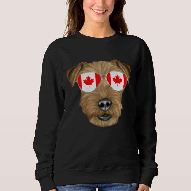 Sudadera Canadian Flag Lakeland Terrier Dog Canada Pocket (Anverso)