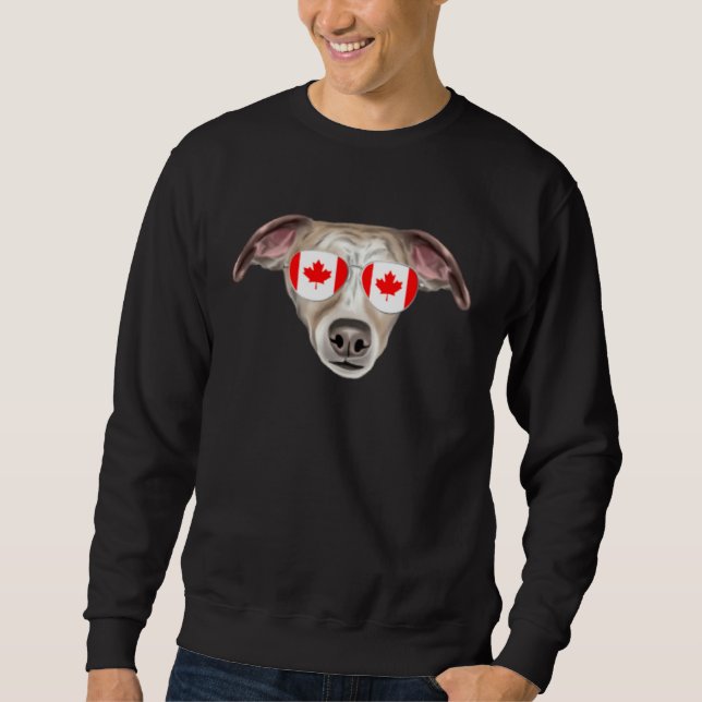 Sudadera Canadian Flag Whippet Dog Canada Pocket (Anverso)