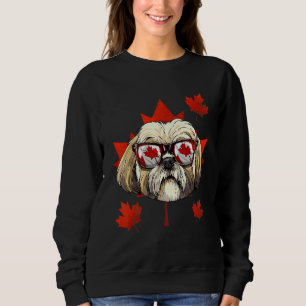 Sudadera Canadian Shih Tzu Hoja de Arce Bandera de Canadá M