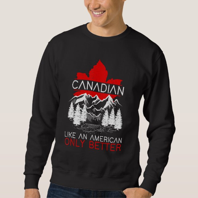Sudadera Canadiense American Forest Maple Leaf Patriotic Ca (Anverso)