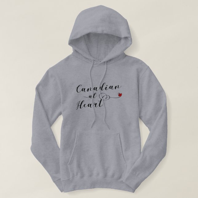 Sudadera Canadiense At Heart Hoodie, Canadá (Diseño del anverso)