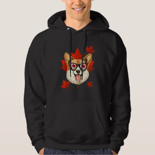 Sudadera Canadiense Corgi Dog Maple Leaf Patriótico Canada 