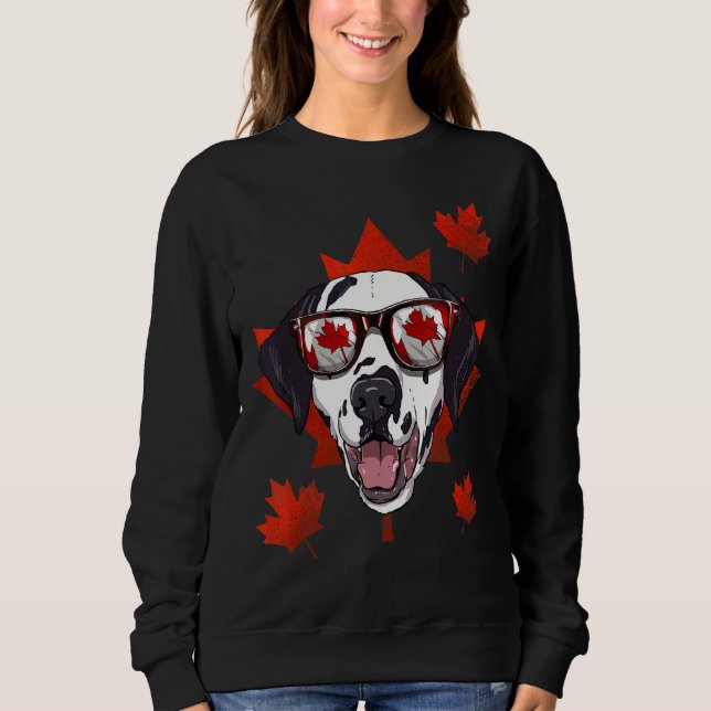 Sudadera Canadiense Dalmatia Maple Tree Leaf Canada Flag Ma (Anverso)