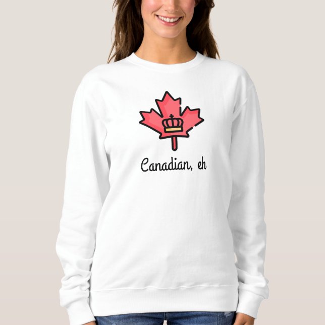 Sudadera Canadiense, eh. Corona real de la hoja de arce can (Anverso)