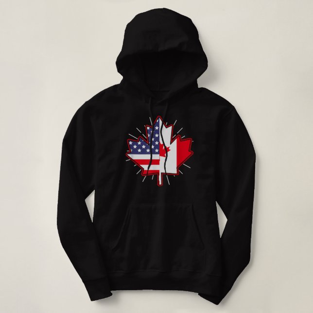 Sudadera Canadiense Maple Leaf Estados Unidos Bandera Canad (Diseño del anverso)