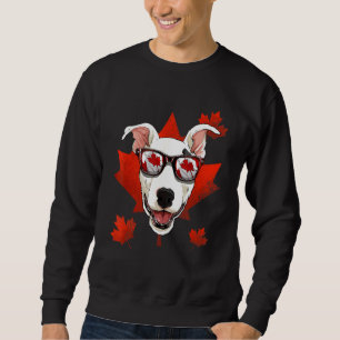 Sudadera Canadiense patriótico de la hoja de arce de perro